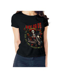 DIA DE LOS MUERTOS BLACK WOMEN T-SHIRT