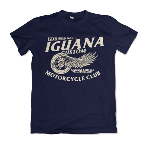 Motorcycle club navy men t-shirt - iguanacustomcollection